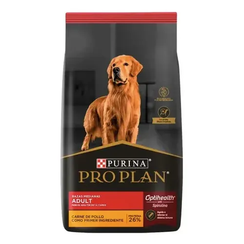 Pro Plan Optihealth Adulto Raza Med Sabor Pollo Y Arroz 12kg en oferta en Mercado Libre Chile